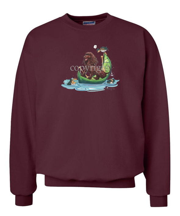 American Water Spaniel - Canoe - Caricature - Sweatshirt