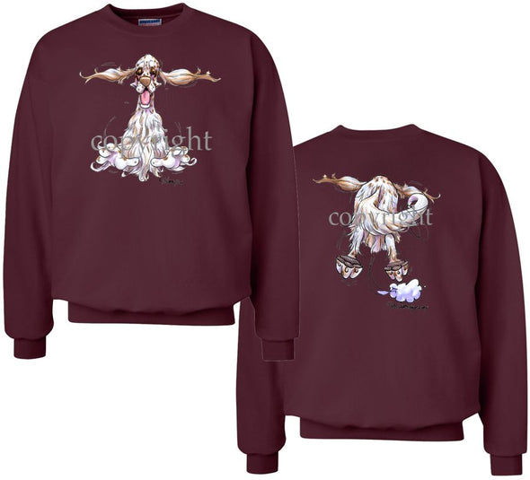 English Setter - Coming and Going - Sweatshirt (Double Sided)