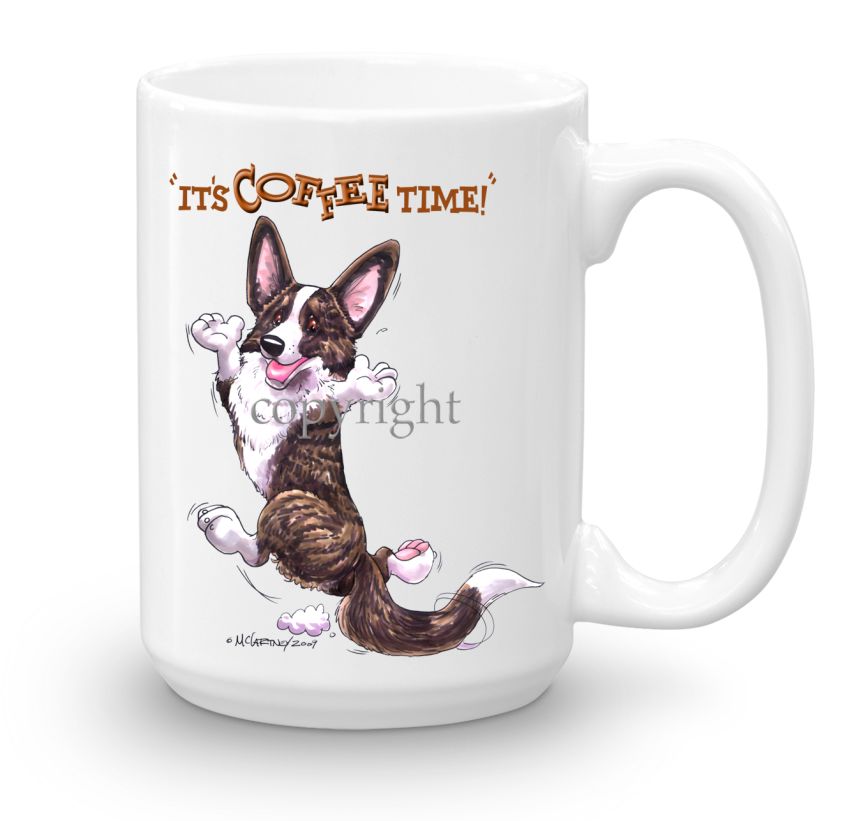 Welsh Corgi Cardigan - Coffee Time