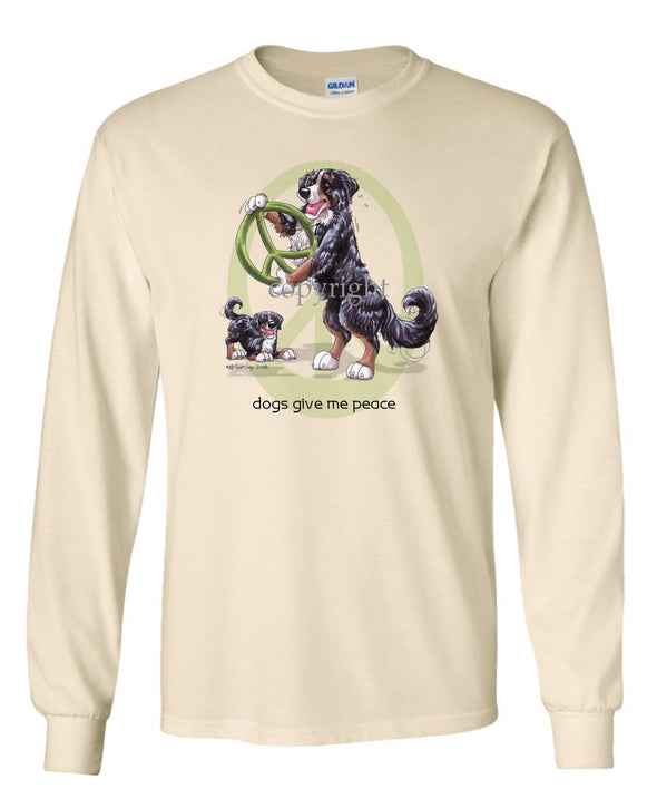 Bernese Mountain Dog - Peace Dogs - Long Sleeve T-Shirt