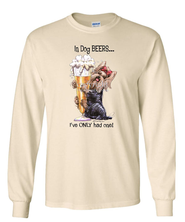 Yorkshire Terrier - Dog Beers - Long Sleeve T-Shirt