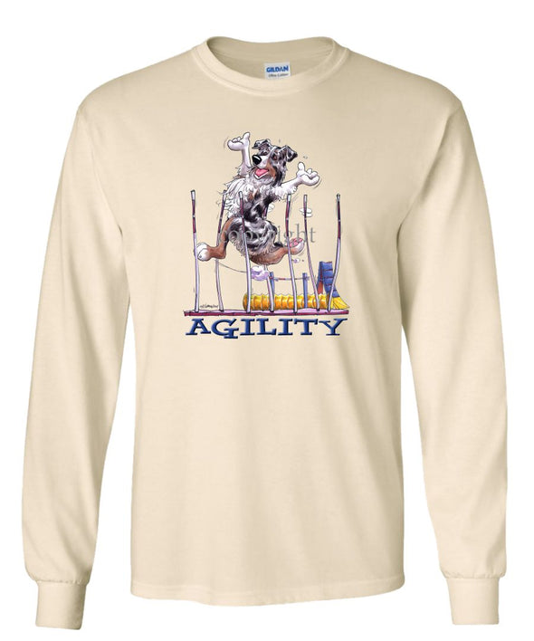 Australian Shepherd  Blue Merle - Agility Weave II - Long Sleeve T-Shirt