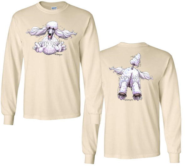 Poodle  White - Coming and Going - Long Sleeve T-Shirt (Double Sided)