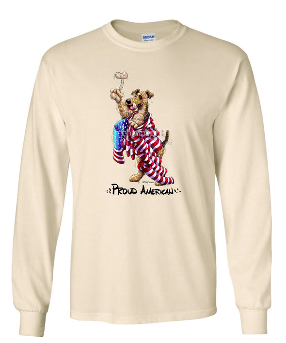 Airedale Terrier - Proud American - Long Sleeve T-Shirt