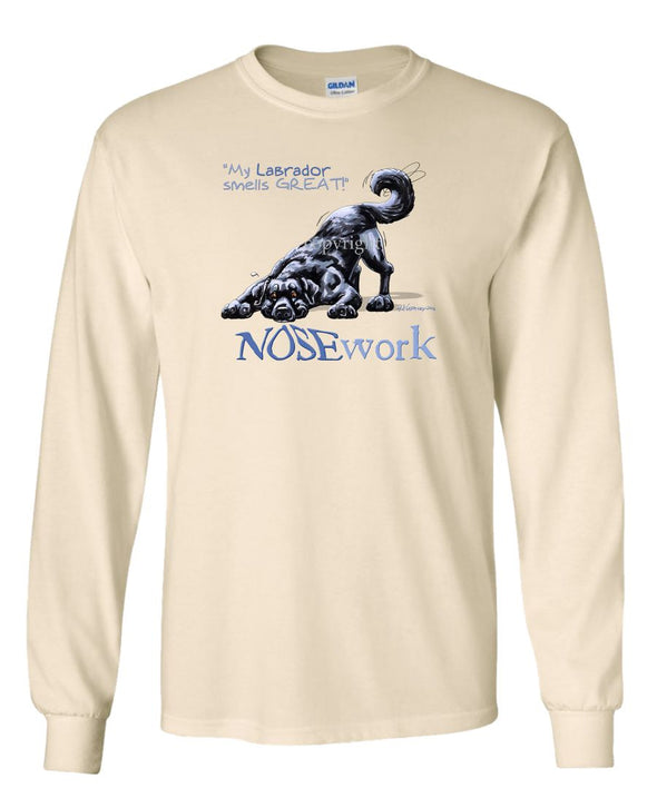 Labrador Retriever  Black - Nosework - Long Sleeve T-Shirt