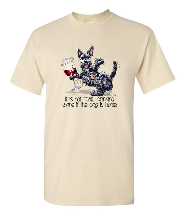 Scottish Terrier - It's Drinking Alone 2 - T-Shirt
