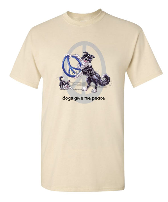 Border Collie - Peace Dogs - T-Shirt