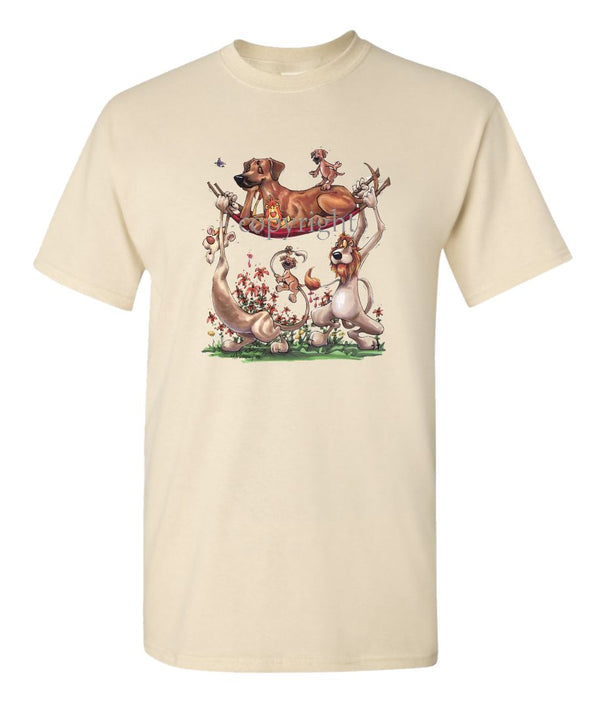 Rhodesian Ridgeback - Lions Carrying - Caricature - T-Shirt