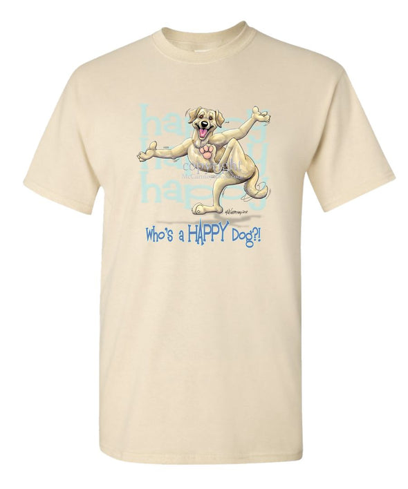 Labrador Retriever  Yellow - Who's A Happy Dog - T-Shirt