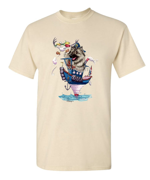 Keeshond - Tugboat - Caricature - T-Shirt