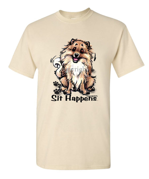 Pomeranian - Sit Happens - T-Shirt