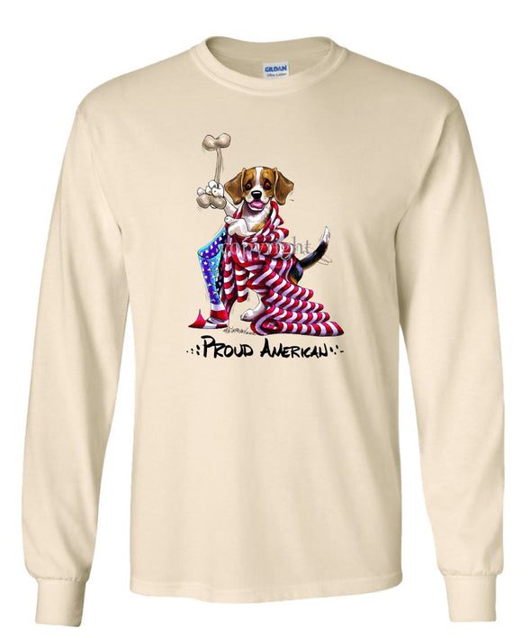 Beagle - Proud American - Long Sleeve T-Shirt