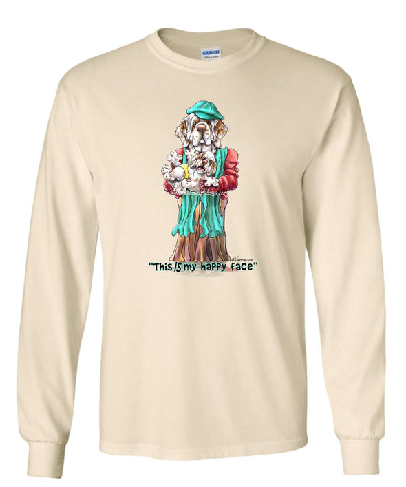 Clumber Spaniel - Happy Face - Mike's Faves - Long Sleeve T-Shirt