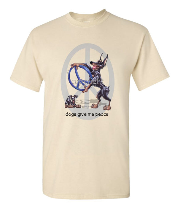 Doberman Pinscher - Peace Dogs - T-Shirt