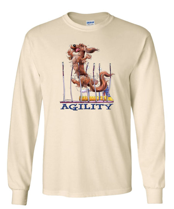 Dachshund  Longhaired - Agility Weave II - Long Sleeve T-Shirt