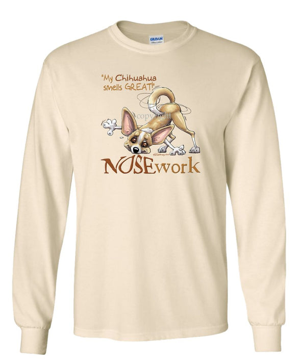 Chihuahua  Smooth - Nosework - Long Sleeve T-Shirt