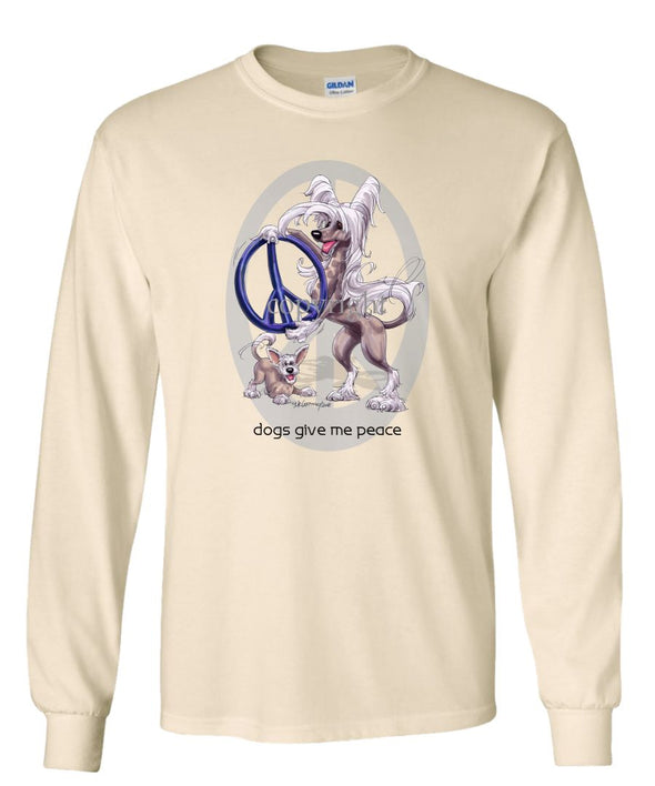 Chinese Crested - Peace Dogs - Long Sleeve T-Shirt