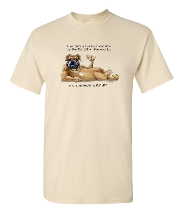 Bullmastiff - Best Dog in the World - T-Shirt