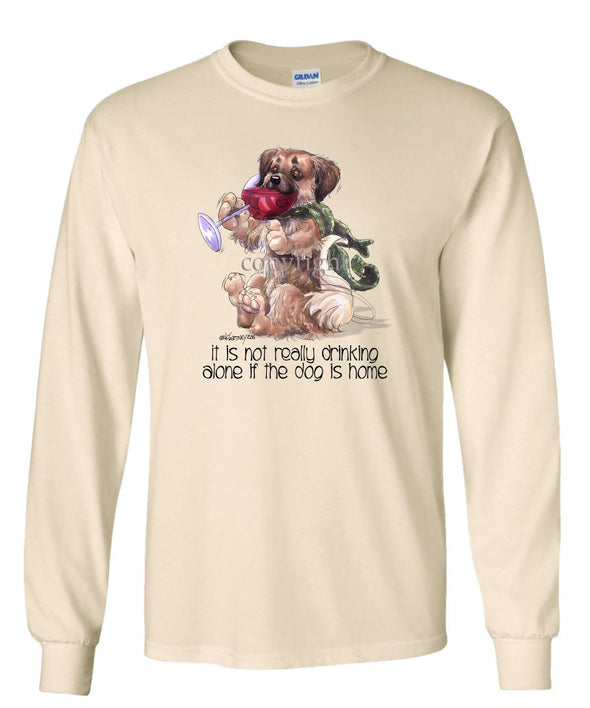 Tibetan Spaniel - It's Not Drinking Alone - Long Sleeve T-Shirt