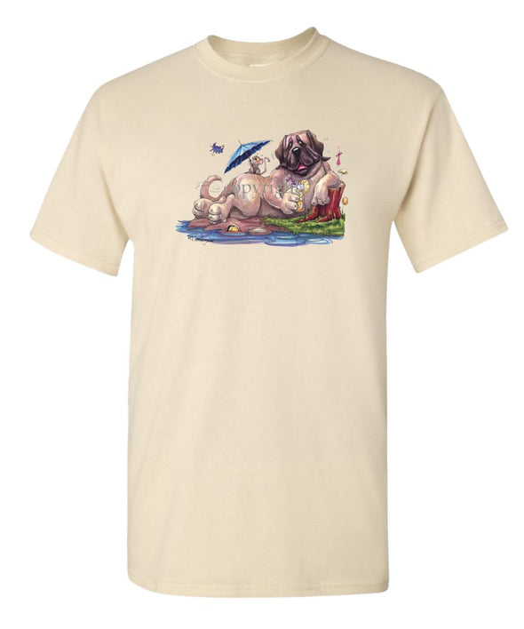 Mastiff - Drinking Lemonade - Caricature - T-Shirt