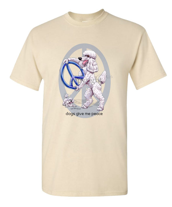 Poodle  White - Peace Dogs - T-Shirt