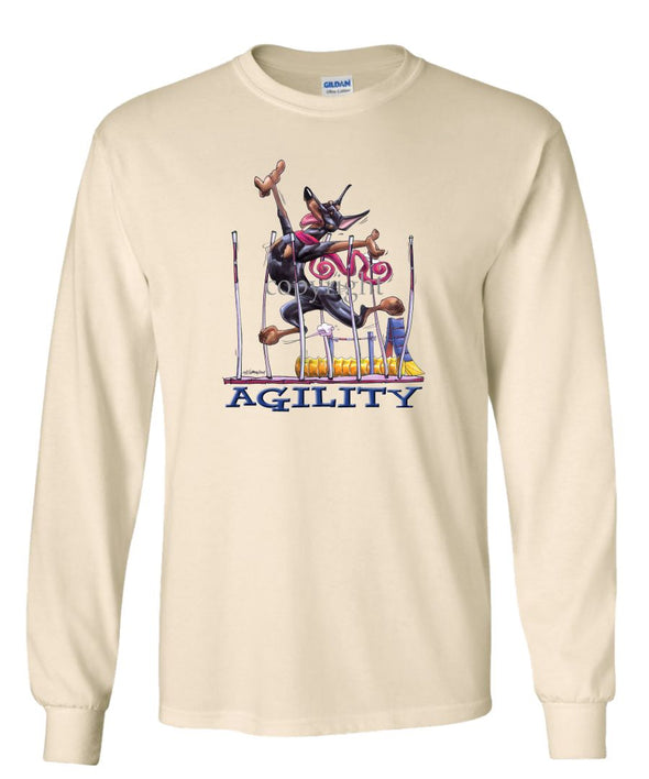 Doberman Pinscher - Agility Weave II - Long Sleeve T-Shirt