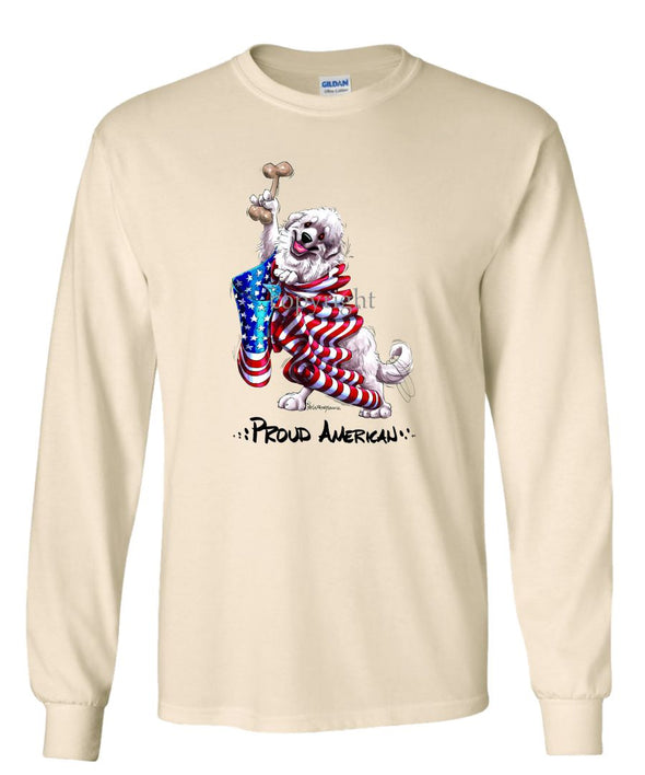 Great Pyrenees - Proud American - Long Sleeve T-Shirt