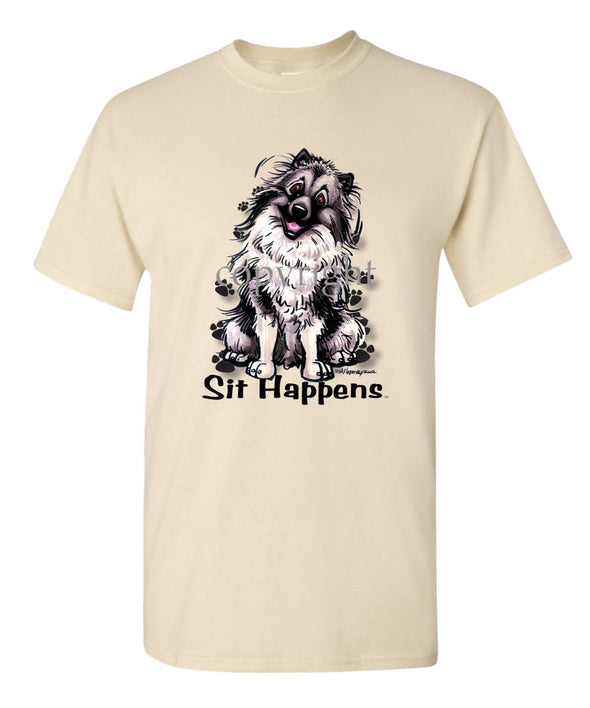Keeshond - Sit Happens - T-Shirt