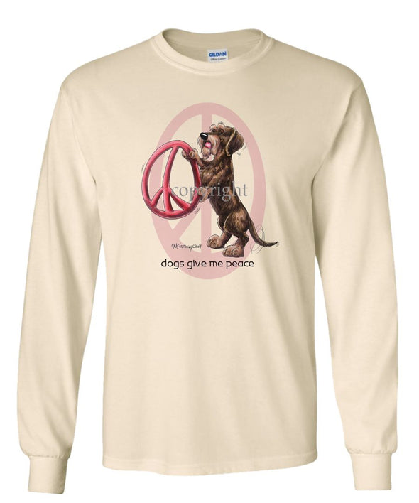 Dachshund  Wirehaired - Peace Dogs - Long Sleeve T-Shirt