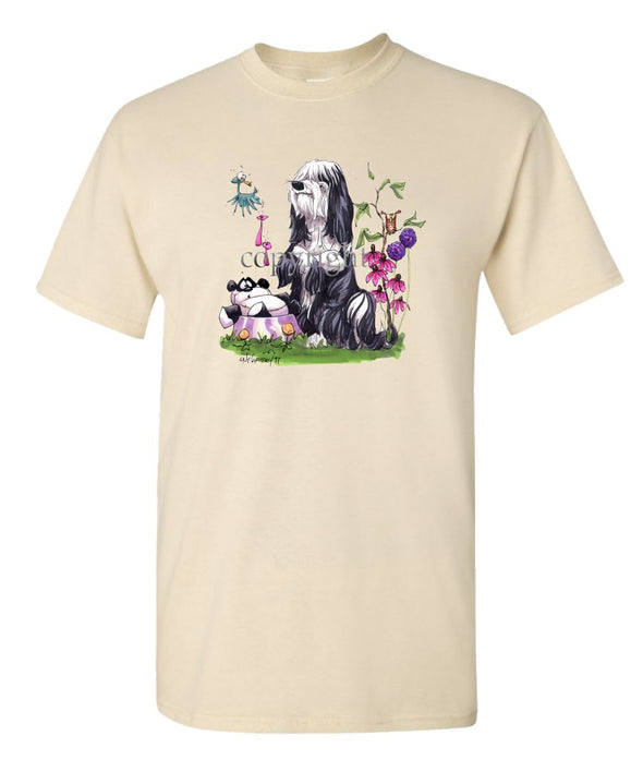 Tibetan Terrier - Panda In Dish - Caricature - T-Shirt