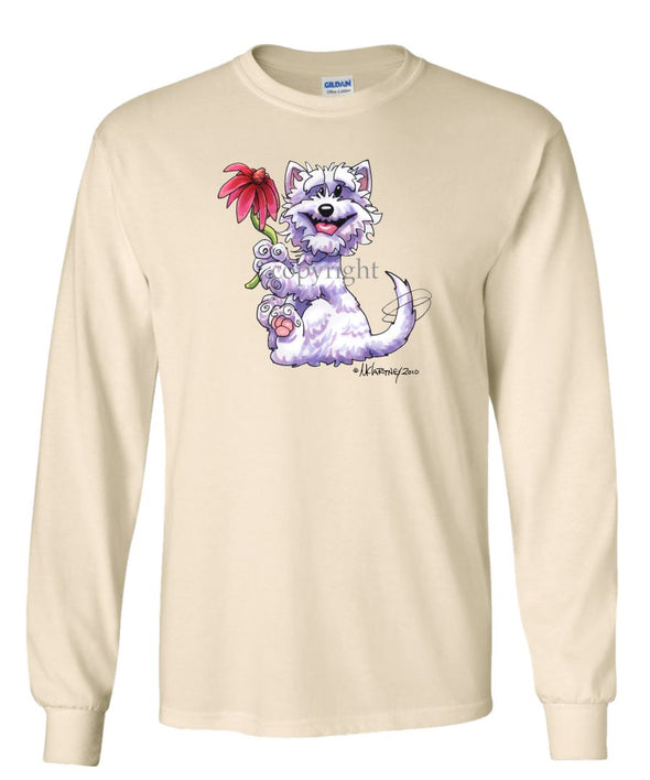 West Highland Terrier - Red Flower - Mike's Faves - Long Sleeve T-Shirt