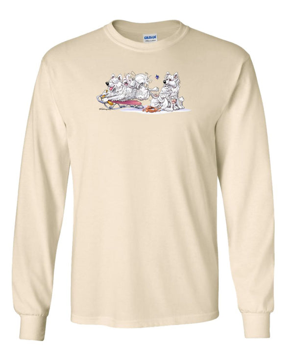 Samoyed - Sledding - Mike's Faves - Long Sleeve T-Shirt