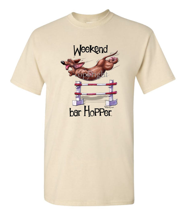 Dachshund  Smooth - Weekend Barhopper - T-Shirt