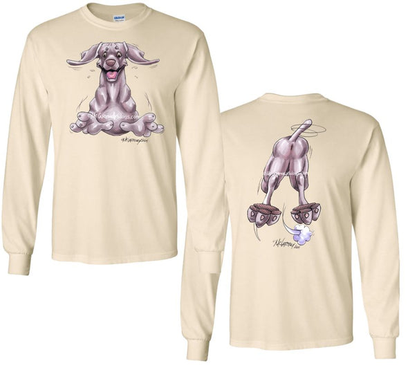 Weimaraner - Coming and Going - Long Sleeve T-Shirt (Double Sided)