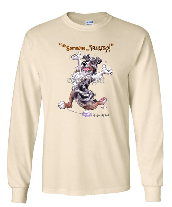 Australian Shepherd  Blue Merle - Treats - Long Sleeve T-Shirt