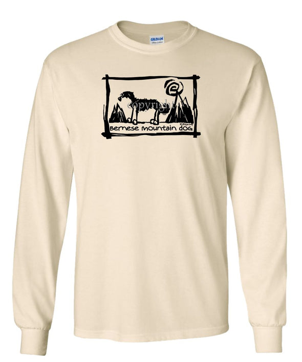 Bernese Mountain Dog - Cavern Canine - Long Sleeve T-Shirt
