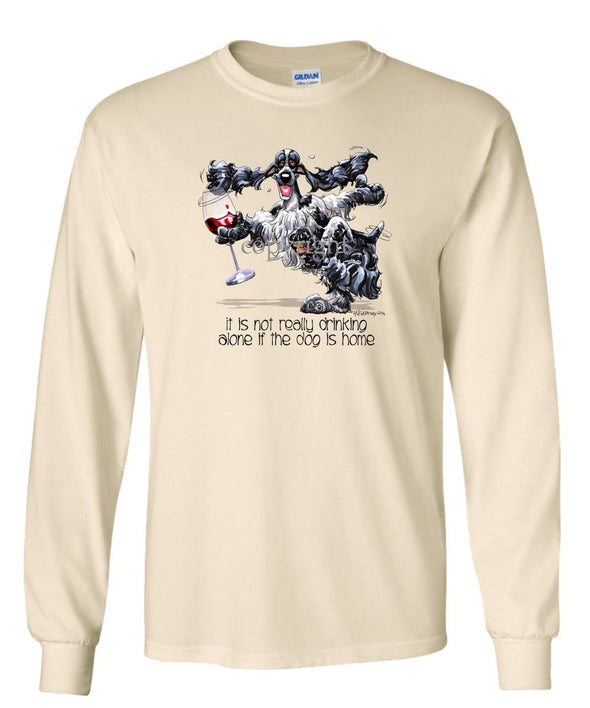 English Cocker Spaniel - It's Drinking Alone 2 - Long Sleeve T-Shirt