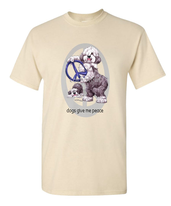 Old English Sheepdog - Peace Dogs - T-Shirt