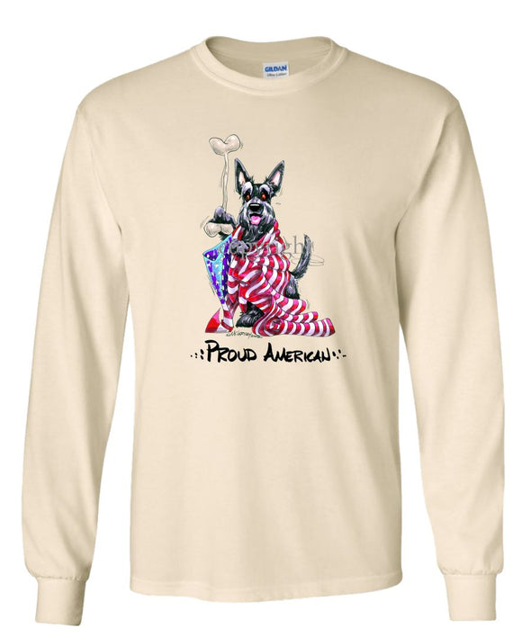 Scottish Terrier - Proud American - Long Sleeve T-Shirt