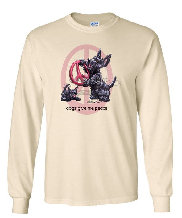 Scottish Terrier - Peace Dogs - Long Sleeve T-Shirt