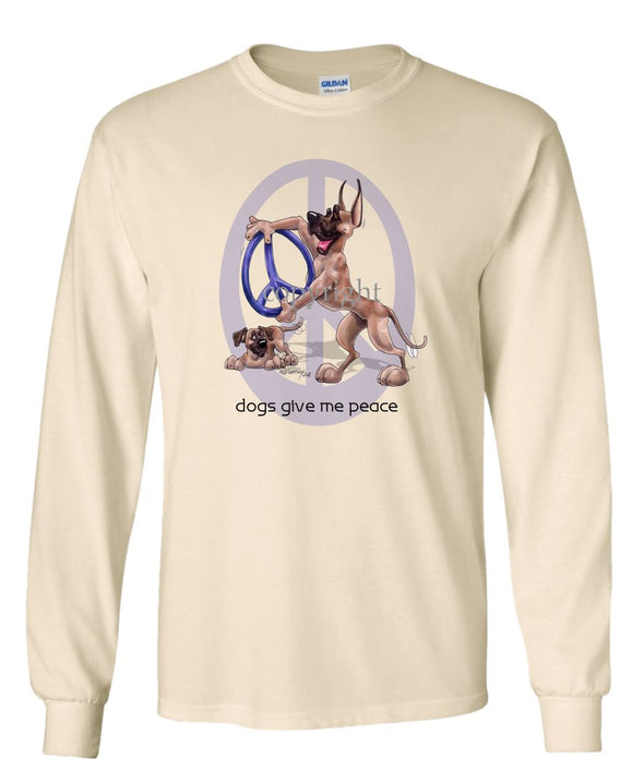 Great Dane - Peace Dogs - Long Sleeve T-Shirt
