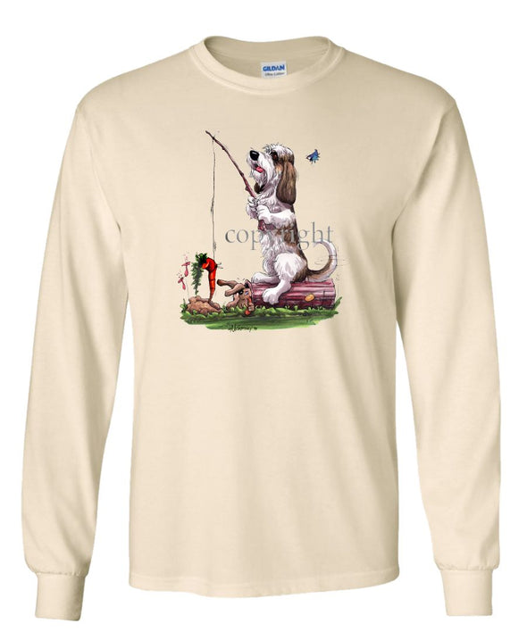 Petit Basset Griffon Vendeen - Fishing With Carrot - Caricature - Long Sleeve T-Shirt