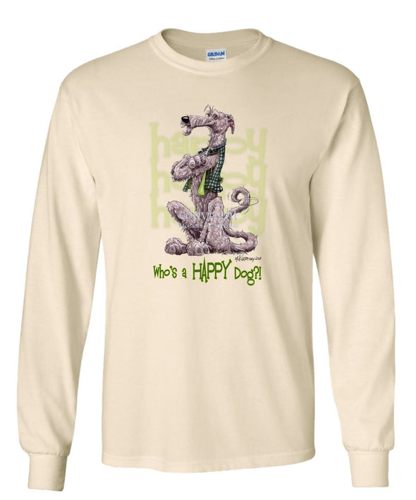 Irish Wolfhound - Who's A Happy Dog - Long Sleeve T-Shirt