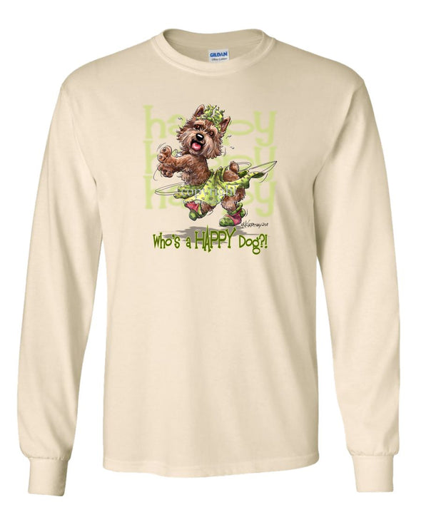 Norwich Terrier - Who's A Happy Dog - Long Sleeve T-Shirt