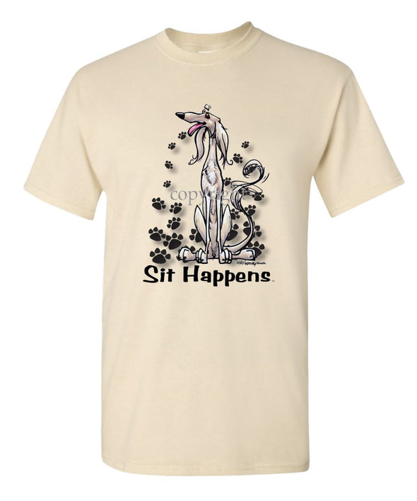 Saluki - Sit Happens - T-Shirt