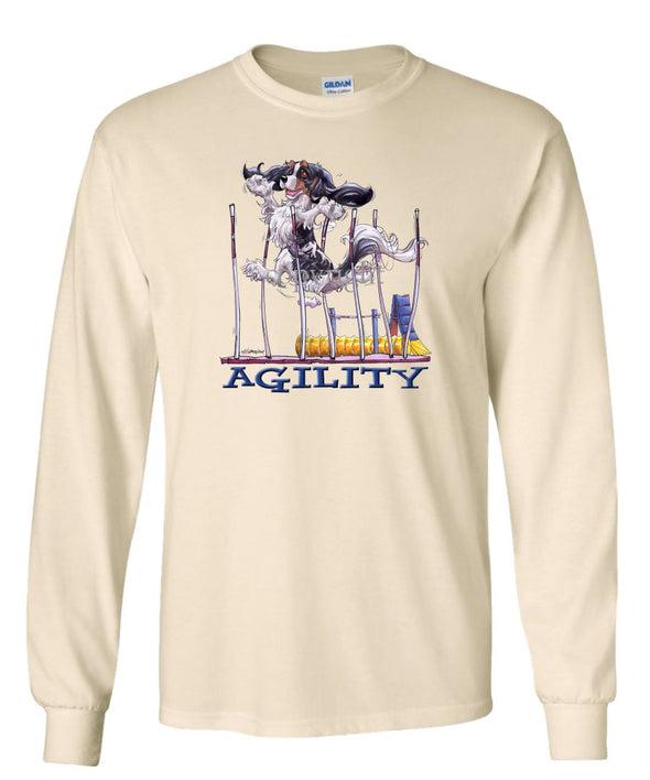 Cavalier King Charles  Black Tri - Agility Weave II - Long Sleeve T-Shirt