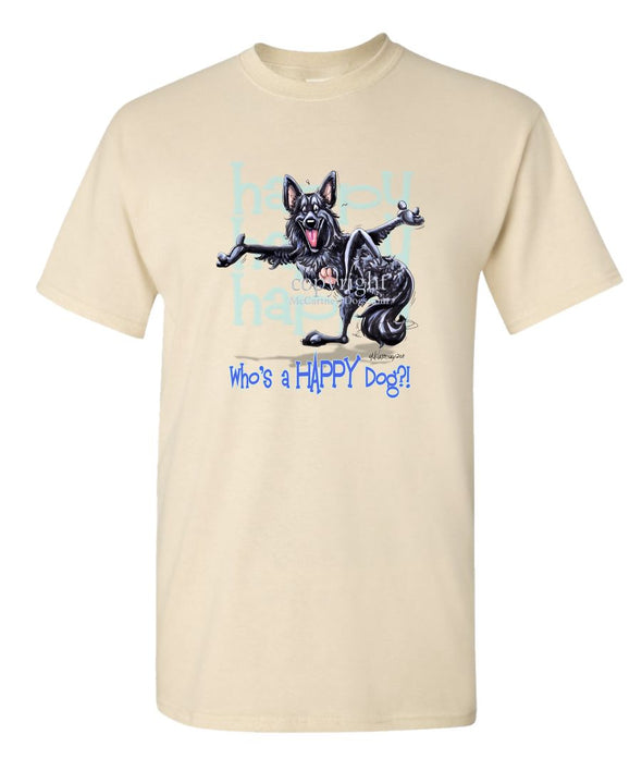 Belgian Sheepdog - Who's A Happy Dog - T-Shirt