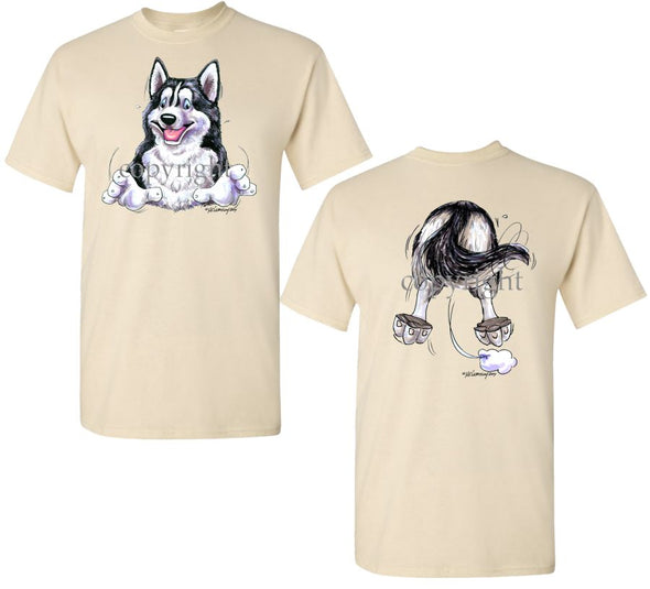 Siberian Husky - Coming and Going - T-Shirt (Double Sided)