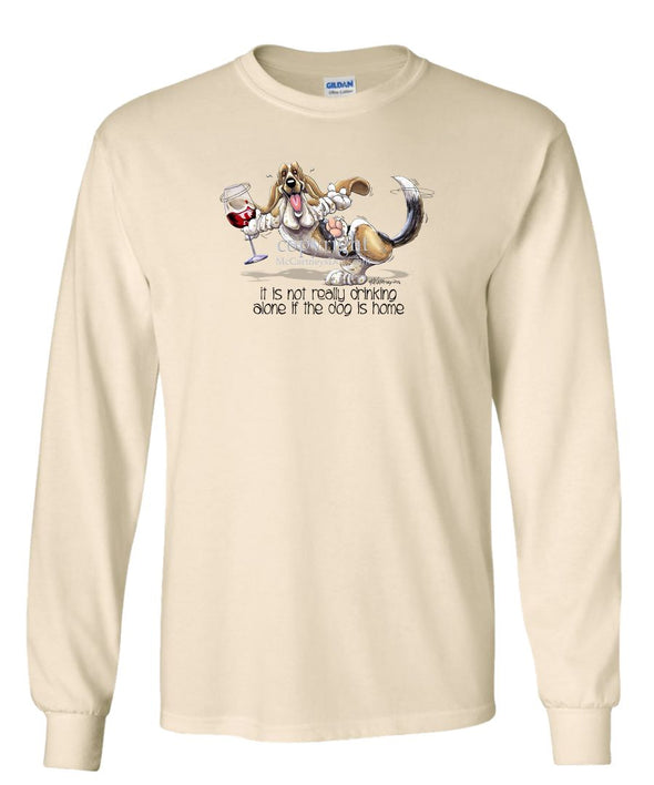 Basset Hound - It's Drinking Alone 2 - Long Sleeve T-Shirt
