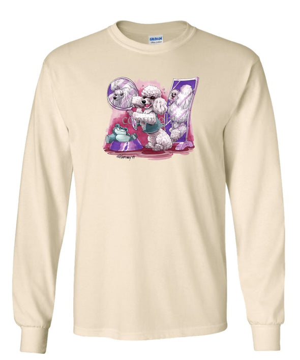 Poodle  Toy White - Mirror - Caricature - Long Sleeve T-Shirt
